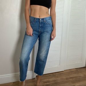 Levi’s wedgie straight cropped jeans